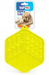 Happet Sárga nyalószőnyeg 18, 5×15, 5 cm stresszoldó kutyáknak (ML11)
