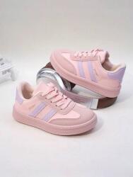 Shein Rózsaszín Fűzött Edzőcipők (34)