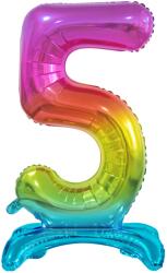 GoDan Fólia lufi 5-ös szám álló B&c szivárványos 74cm