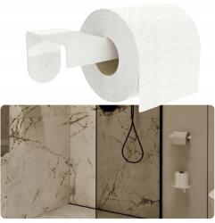 NewOps Wc-papír Tartó Fehér Fém Fali Minimalista Lógó (P1 - Uchwyt na papier klasyczny BIAŁY)