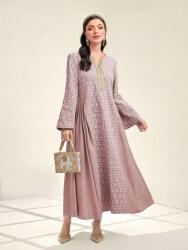 Shein Rózsaszín Virágos MIDI Ruha (M)