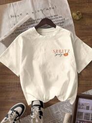 Shein Egyszerű Póló Ekrü Nyomtatással (s) - allegro - 2 175 Ft