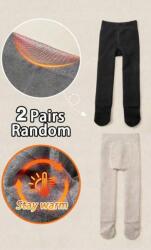 Shein Fekete Bézs Vastag Harisnyanadrág 2PACK (2-3L) (595205)