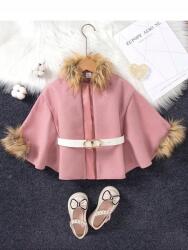 Shein Rózsaszín Poncsó Szőrme Öv (6L) (595173)