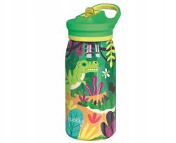 QUOKKA Kids Pop, dinoszauruszos rozsdamentes acél kulacs termosz szívószállal, 445ml, (40246)