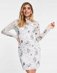 NA-KD Fehér Ruha Növényi Mintával (xs) (459386)