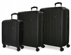 MOVOM Fa Fekete, Luxus Abs Utazóbőrönd Szett, 75cm/65cm/55cm, 531 (5319461)