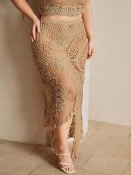  Anewsta Világosbarna Áttetsző Szoknya (3XL)