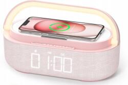 Bluetooth digitális ébresztőóra 15 W-os vezeték nélküli töltővel (głośnik 20-20)