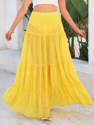 Shein Sárga Fodros Maxi Szoknya (L)