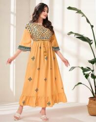 Shein Sárga Ruha MIDI Mintás Öv (s) (575136)