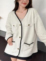 Shein Bélelt Tweed Blézer (M) (576060)