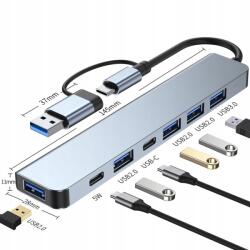  Hub Adapter Usb-c 7in1 Usb Olvasó Usb 3.0 Audio (oshhni-68047368)