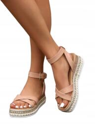  Platformos Szandál Díszített Rózsaszín 36-OS (8765456)