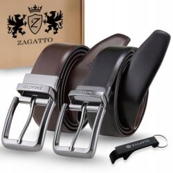 Zagatto Öv férfi Bőr öv Kétoldalas valódi bőr Fekete/Barna Zagatto (ZG1053-110)