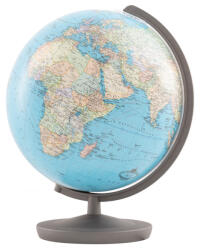 Columbus DUO világítós asztali, akril földgömb, üvegszál erősítésű ezüstszürke műanyag talppal és meridiánnal Ø 30 cm