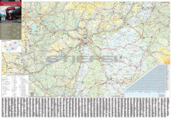 Stiefel Magyarország kamionos falitérképe, fémléces (2015)