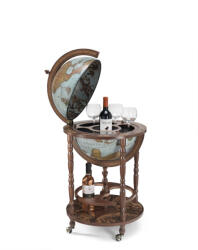 Zoffoli Bárföldgömb gurulós Minerva ( a gömb teteje oldalra nyitható ) óceán kék Ø 40 cm