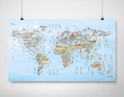  Horgásztérkép keretezett kivitelben