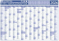 Stiefel Éves tervezőnaptár és projektnaptár kétoldalas 2026 ajándék filctollal, 100x70