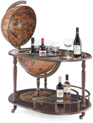 Zoffoli Bárföldgömb zsúrkocsi Artemide (a gömb teteje oldalra nyitható) barna Ø 50 cm