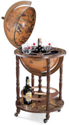 Zoffoli Bárföldgömb gurulós Minerva (a gömb teteje oldalra nyitható) barna Ø 40 cm