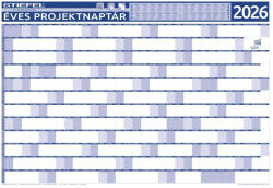Stiefel Éves projektnaptár 2026 140x100 cm, fémléces, ajándék kék színű filctollal