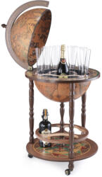 Zoffoli Bárföldgömb gurulós Giunone (a gömb teteje oldalra nyitható) barna Ø 40 cm