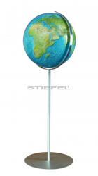 Columbus DUORAMA világítós, álló, akril földgömb, rozsdamentes acél alappal és meridiánnal Ø 40 cm