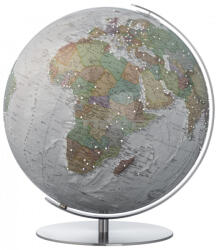 Columbus SWAROVSKI DUO ALBA, világítós, akril földgömb, Swarovski kövekkel, rozsdamentes acél talppal és meridiánnal