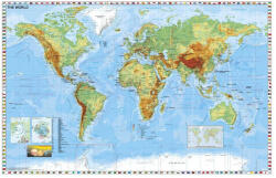 Stiefel A Föld domborzata (Stiefel) zászlókkal, keretezett - stiefelbolt - 83 900 Ft