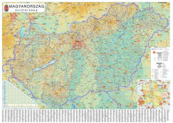 Stiefel Magyarország autótérkép fóliázott lécezett - stiefelbolt - 39 800 Ft