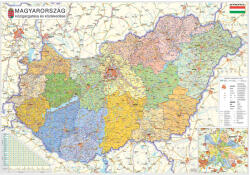 Stiefel Magyarország közigazgatása a járásokkal térkép matt fóliás-faléces