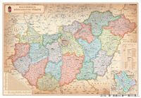 Stiefel Magyarország közigazgatási különleges színezésű falitérképe - stiefelbolt - 74 990 Ft