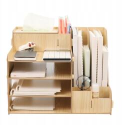  Fa Íróasztal Szervező, tollak, könyvek tároló doboz (perkf)