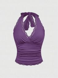 Romwe Lila Csipkés Felső (L)