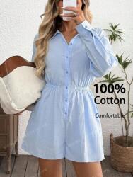 Shein Kék Galléros Overál (M)