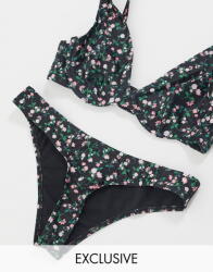  Peek & Beau Fekete Bikinialsó Virágokkal (40) (454418)