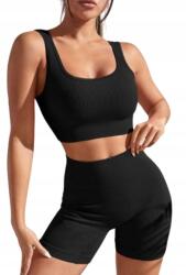 Shein Női Bordázott Rövid Elasztikus Leggings M 1JB