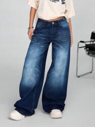 Shein Sötétkék Széles Szárú Farmernadrág (36)