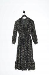 Shein Fekete Ruha Virágos Mintával Övvel (xs) (586314)