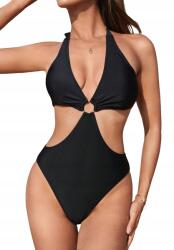 Shein Női Fürdőruha Fekete Sima L 1V1L