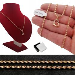 Golden Celebrity Arany Szingapúri Csavart Szív Strasszok 50CM 2MM