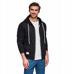 Ombre Férfi Basic kapucnis, cipzáras melegítő felső fekete V5 OM-SSBZ-0178 M (148380)