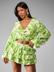 Missguided Fehér Mini Virágos Szoknya (L)