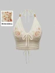 Romwe Bézs Kötött Felső Hímzéssel (1XL)