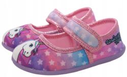 Frozen Unicorn lányka házicipő 28-as méret, balerina fazon óvodába (LEO000593)