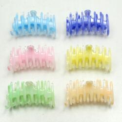  Állkapocs hajcsat pasztell 6 db-os (0340-31)