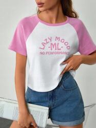 Shein Fehér Feliratos Póló (L)