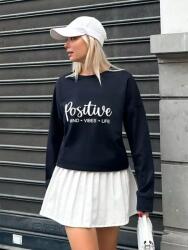 Shein Sötétkék Vékony Feliratos Pulóver (XL)